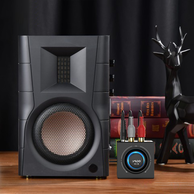 Bluetooth 5.2 Audio Receiver – Compact Wireless Adapter with AUX & RCA Output B06T3