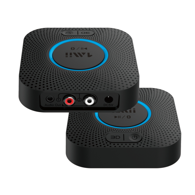 Home HiFi Audio Receiver with AptX-LL/HD 3.5mm AUX/RCA Out Stereo Receiver Bluetooth Adapter for Speaker B06+