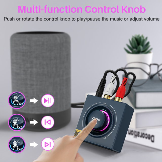 Bluetooth 5.2 HiFi Audio Receiver – Supports LDAC, aptX HD, and Dual Output B06T3+