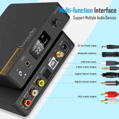 USB DAC Desktop Decoder Headphone Amplifier Preamplifier with LDAC  Audio Receivers DS600