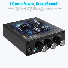Bluetooth 5.3 Receiver Amplifier 2 Channel HiFi Mini Sound Amplifier with Bass Stereo Audio Power P4