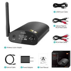 Music Receiver With Hi-Res LDAC, 7 EQ Mode Bluetooth DAC Amplifiers, Audiophile DAC for Speaker DS500