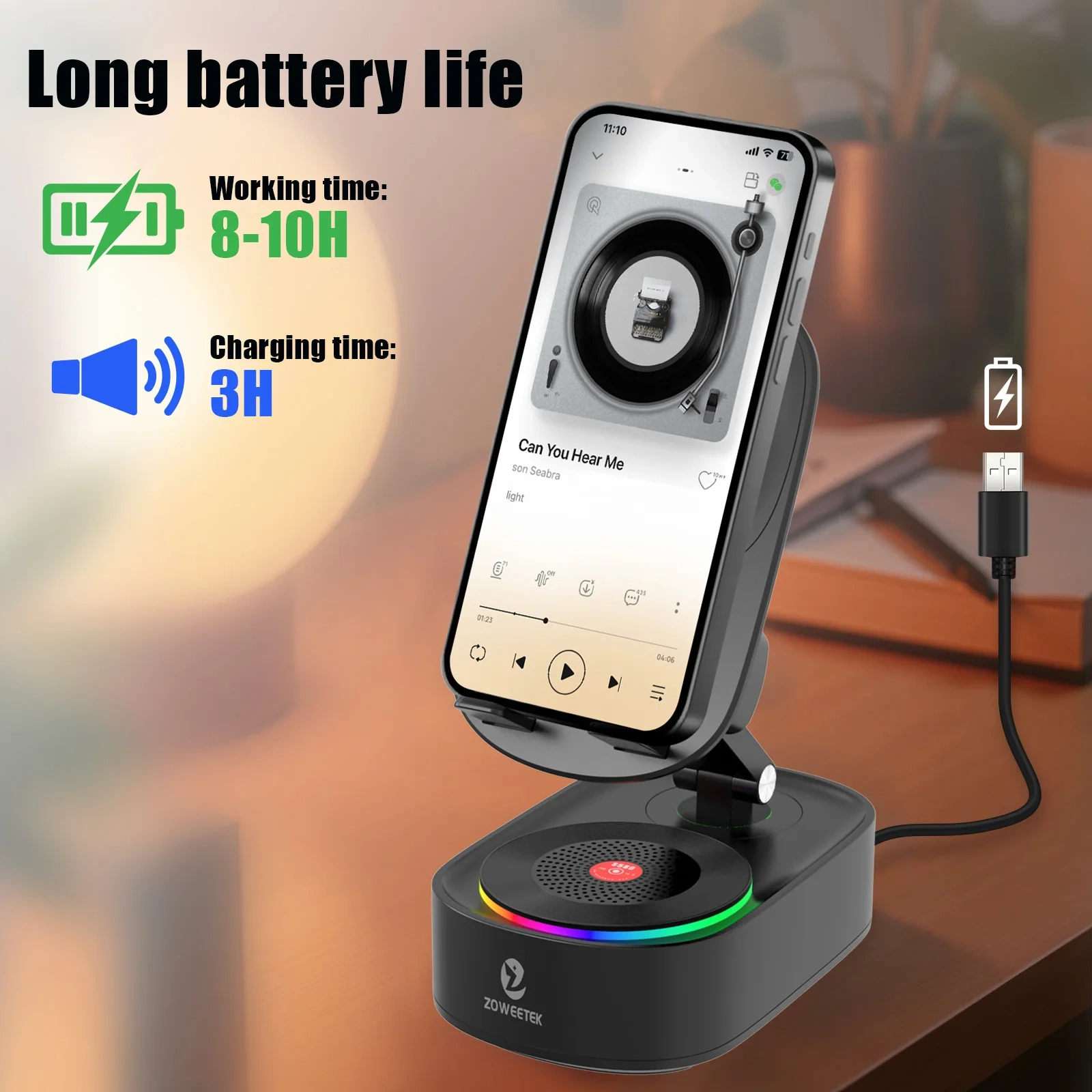 Induction Speaker With Phone Stand and Charging Function Bluetooth 5.3 Wireless Speaker S580