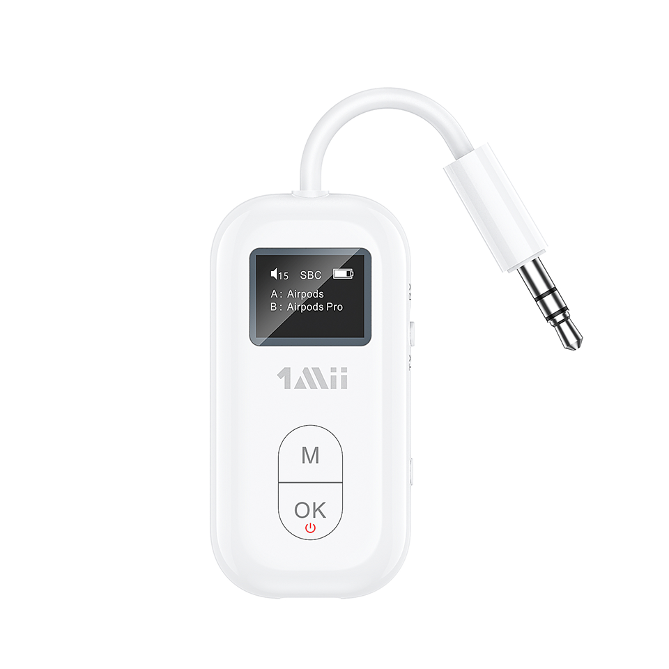 Airplane Bluetooth Adapter With Aptx-LL/HD & Adaptive Wireless Audio Transmitter and Receiver Safefly Pro