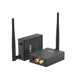 2.4GHz BT Audio Transmitter&Receiver 328ft Long Distance Audio Adapter for TV PC Amplifier Speaker RT5066
