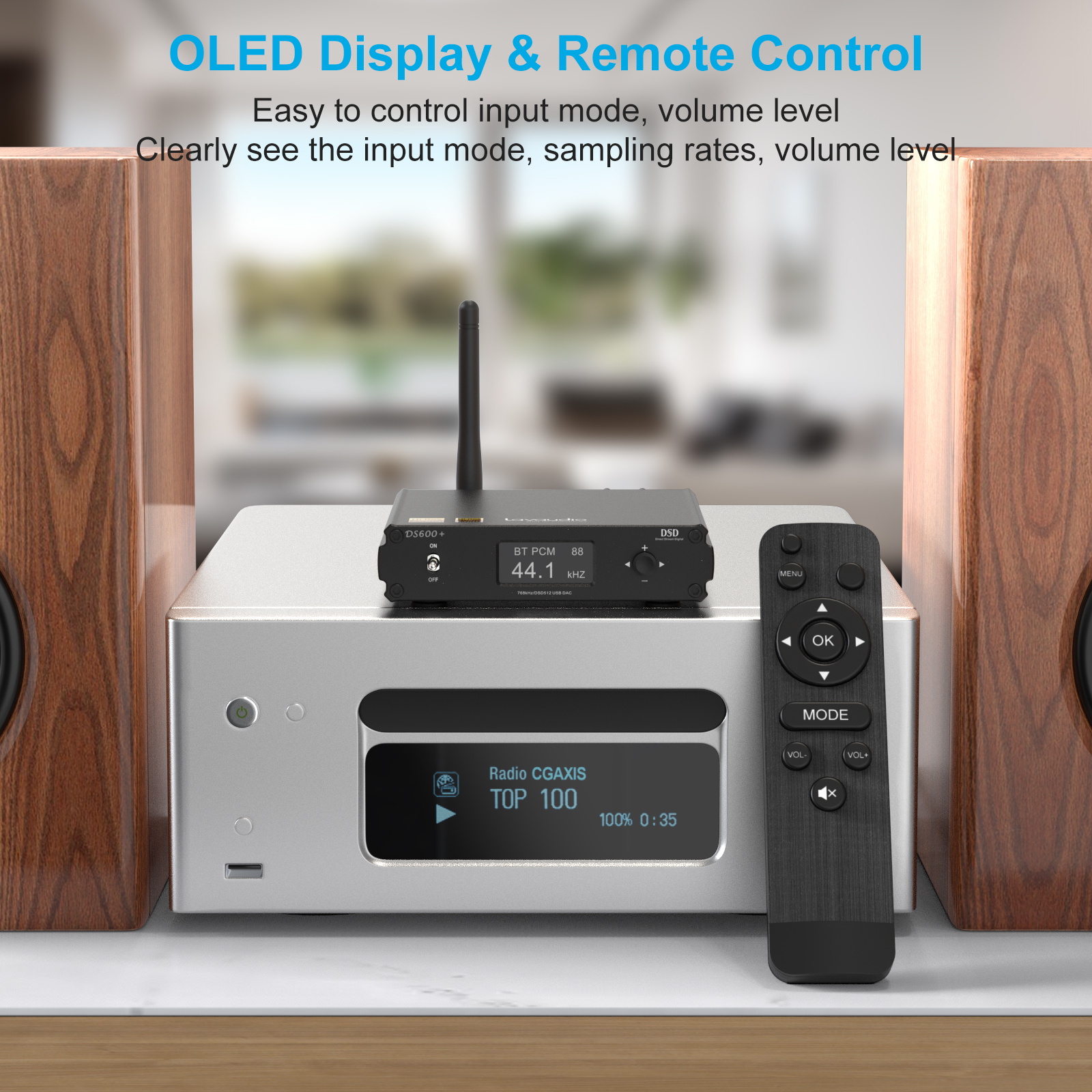 Dekoder Desktop Audio DAC USB HiFi Audio Bluetooth Audio aptx-ll/HD & LDAC DS600+