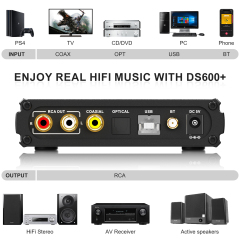 Dekoder Desktop Audio DAC USB HiFi Audio Bluetooth Audio aptx-ll/HD & LDAC DS600+