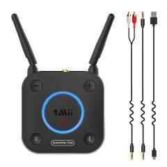Wireless Bluetooth 5.2 Audio Transmitter with aptX-LL/HD TV Transmitter Adapter B06TX