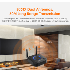 Wireless Bluetooth 5.2 Audio Transmitter with aptX-LL/HD TV Transmitter Adapter B06TX