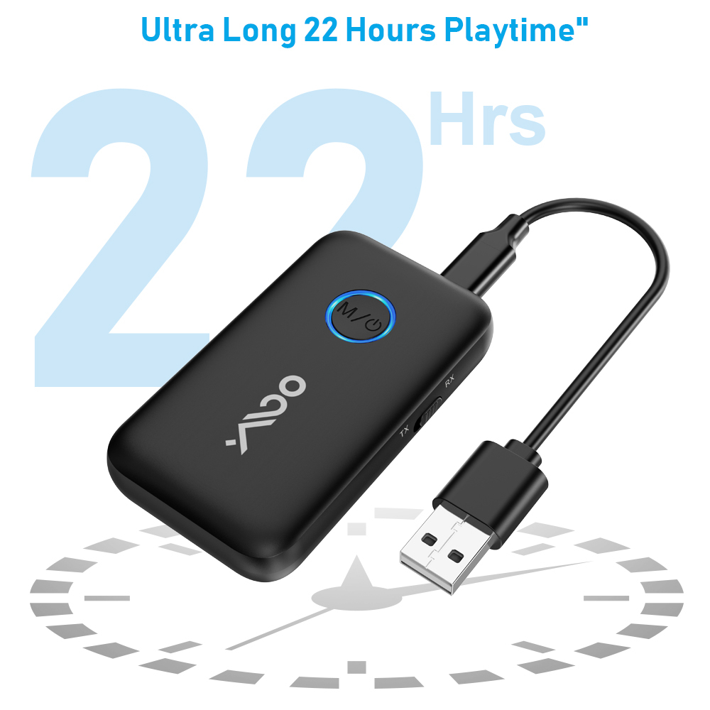 Wireless Audio Transmitter and Receiver 10-15 Hours Bluetooth Adapter Car Bluetooth Kit B06T1