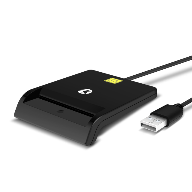 Smart Chip Card Reader ISO 7816 EMV Reader Portable ID IC Card ATM Credit Card Reader ZW-12026-1