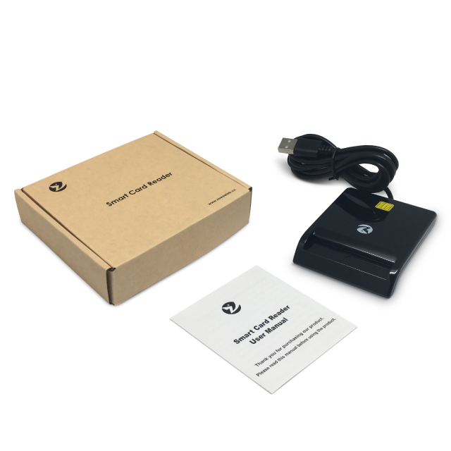 Smart Chip Card Reader ISO 7816 EMV Reader Portable ID IC Card ATM Credit Card Reader ZW-12026-1