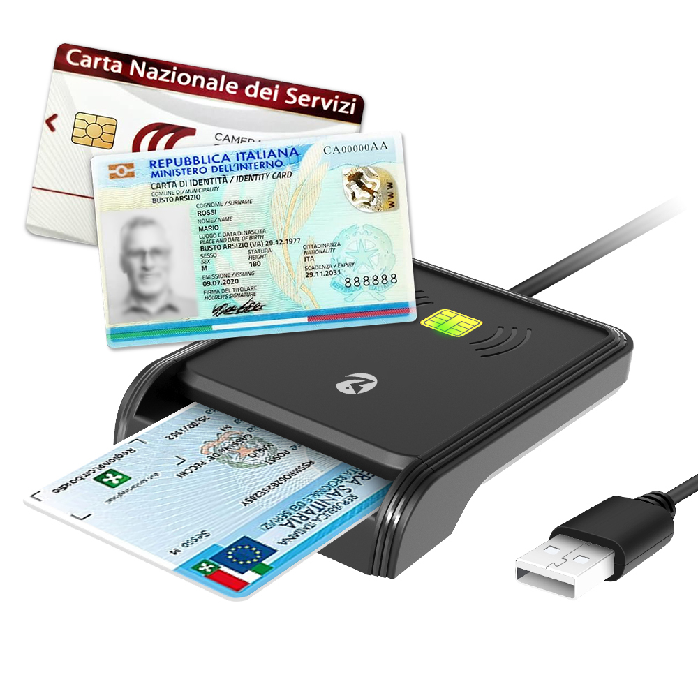 New 2 in 1 Smart Card Reader RFID/NFC Access Card Reader Plug and Play IC ID Card Reader ZW-12026-13