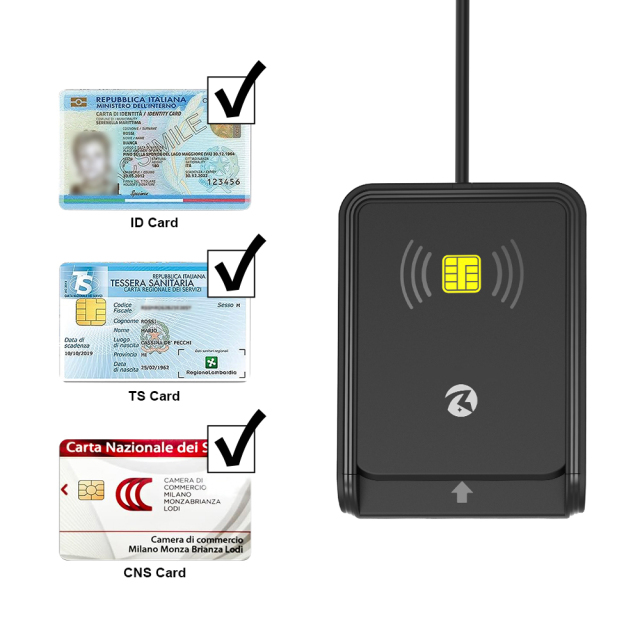 New 2 in 1 Smart Card Reader RFID/NFC Access Card Reader Plug and Play IC ID Card Reader ZW-12026-13
