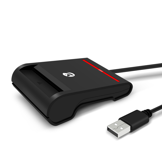 CAC/ID/IC Chip Card Reader Single Slot USB 2.0 CCID Credit Card Reader Writer ZW-12026-2