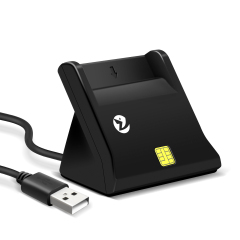 Mini Smart Credit Card Reader with USB 2.0 Card Reader for ISO 7816 EMV CAC/IC/ID Cards ZW-12026-3
