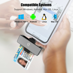 USB-C Smart EMV Chip Card Reader Portable Credit Card Reader ISO 7816 ZW-12026-4C
