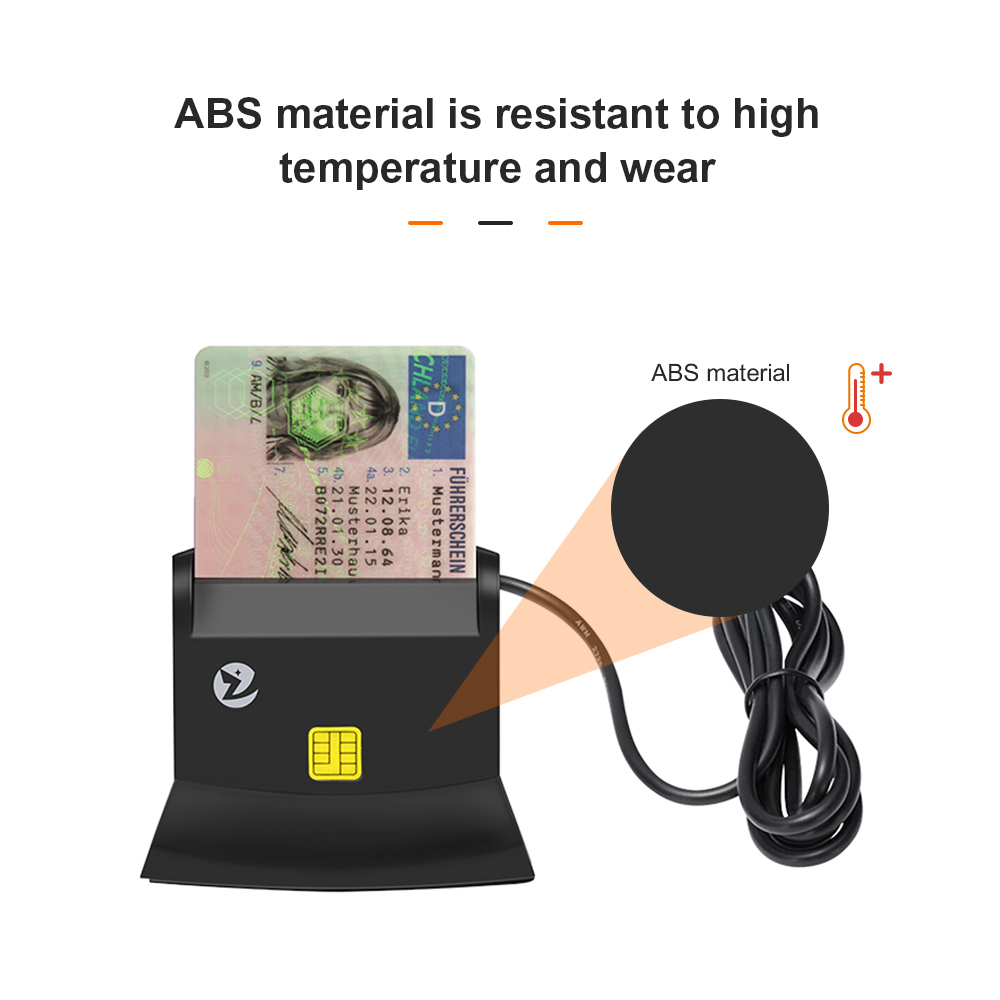Multifunction Card Reader EMV IC/ID/TF/SD/MMC/SIM Smart Credit Card Readers All In ONE ZW-12026-6