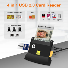 Multifunction Card Reader EMV IC/ID/TF/SD/MMC/SIM Smart Credit Card Readers All In ONE ZW-12026-6