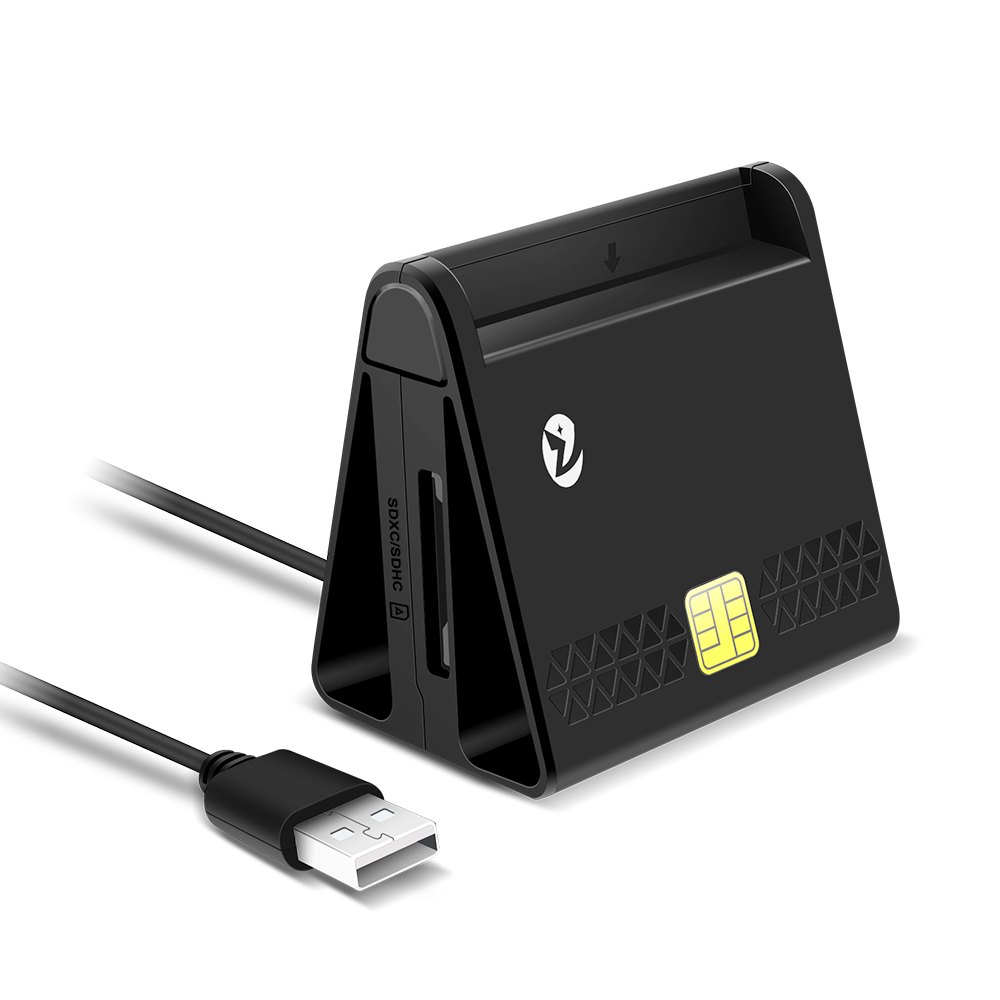 Zoweetek Card Reader – USB Smart Card Reader With EMV & TF Support