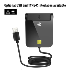 IC ID Card Reader Affordable Chip Card Reader USB 2.0 Single Slot Credit Card Reader ZW-12026-8