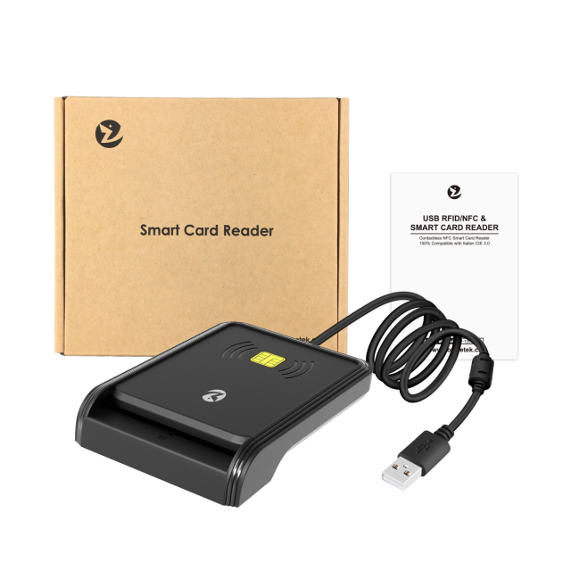New 2 in 1 Smart Card Reader RFID/NFC Access Card Reader Plug and Play IC ID Card Reader ZW-12026-13