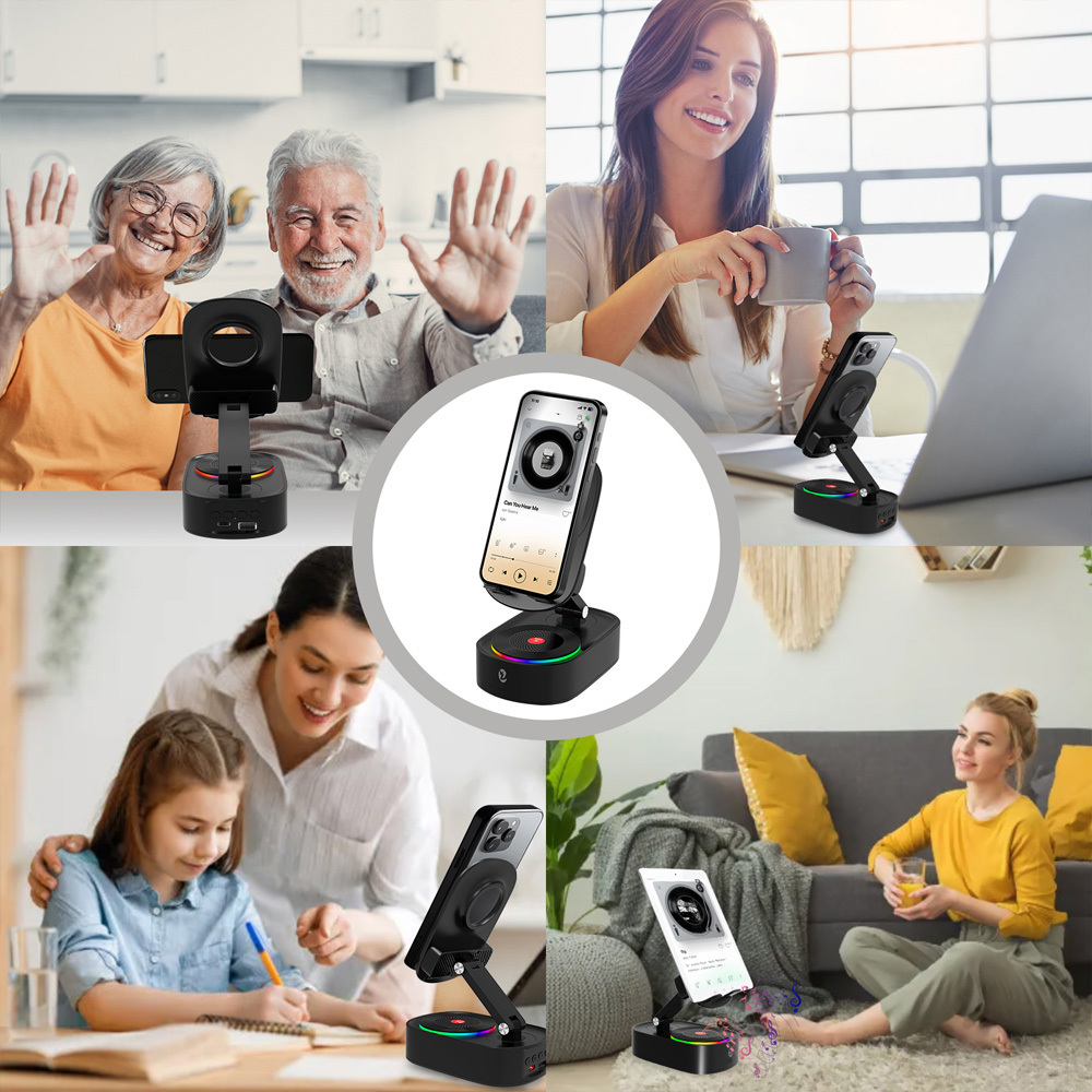 Induction Speaker With Phone Stand and Charging Function Bluetooth 5.3 Wireless Speaker S580