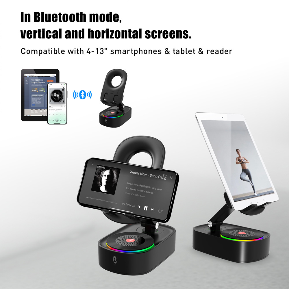 Induction Speaker With Phone Stand and Charging Function Bluetooth 5.3 Wireless Speaker S580