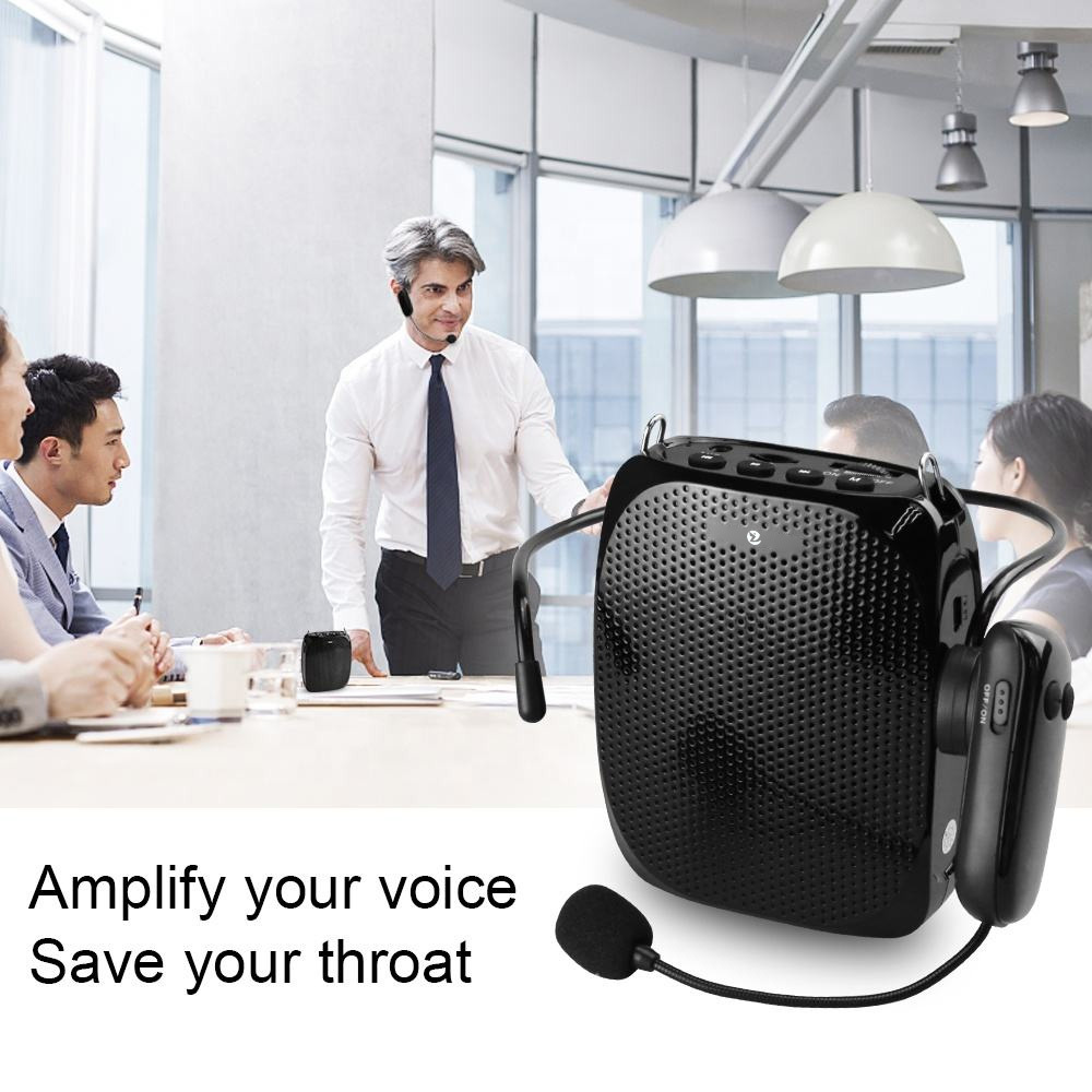 Teacher Voice Amplifier 10W  with UHF Wireless Mic and Wired Mic Headset Speaker Amplifier S615