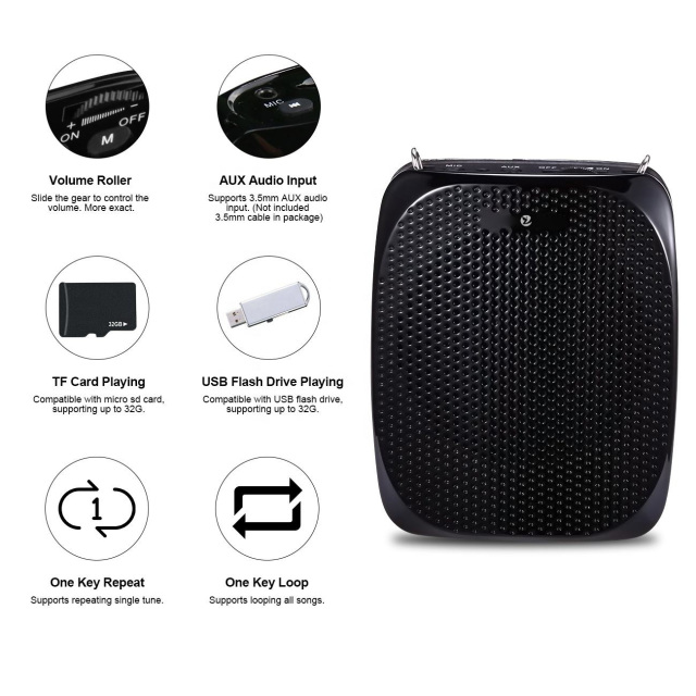 Teachers Voice Amplifier Sound Equipments/Amplifier/Speaker with Wired Microphone for Classroom Z258