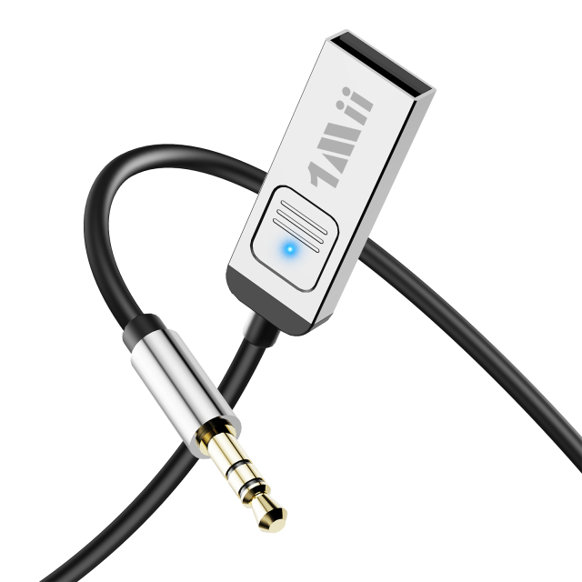 1Mii 2.4GHz Wireless Car Audio Receiver, 3.5mm AUX Adapter for Phone to Car Stereo, Digital Audio Receiver B35