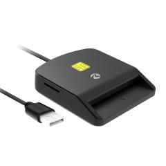 ZOWEETEK OEM ODM USB Smart Card Reader 2 in 1 with SIM Slot 7816 Chip Card Reader Plug & Play ZW-12026-11