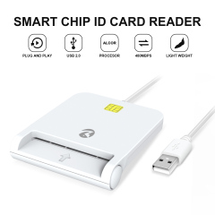 IC ID Card Reader Affordable Chip Card Reader USB 2.0 Single Slot Credit Card Reader ZW-12026-8