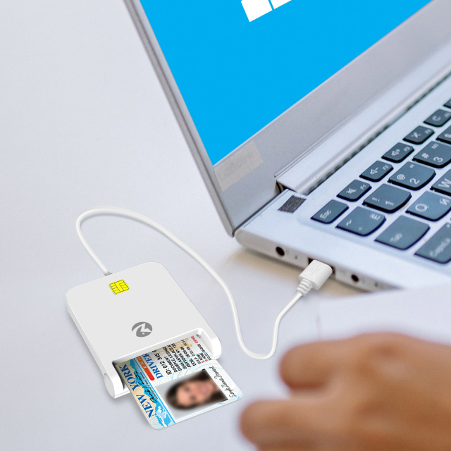 IC ID Card Reader Affordable Chip Card Reader USB 2.0 Single Slot Credit Card Reader ZW-12026-8