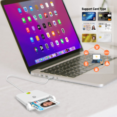 IC ID Card Reader Affordable Chip Card Reader USB 2.0 Single Slot Credit Card Reader ZW-12026-8