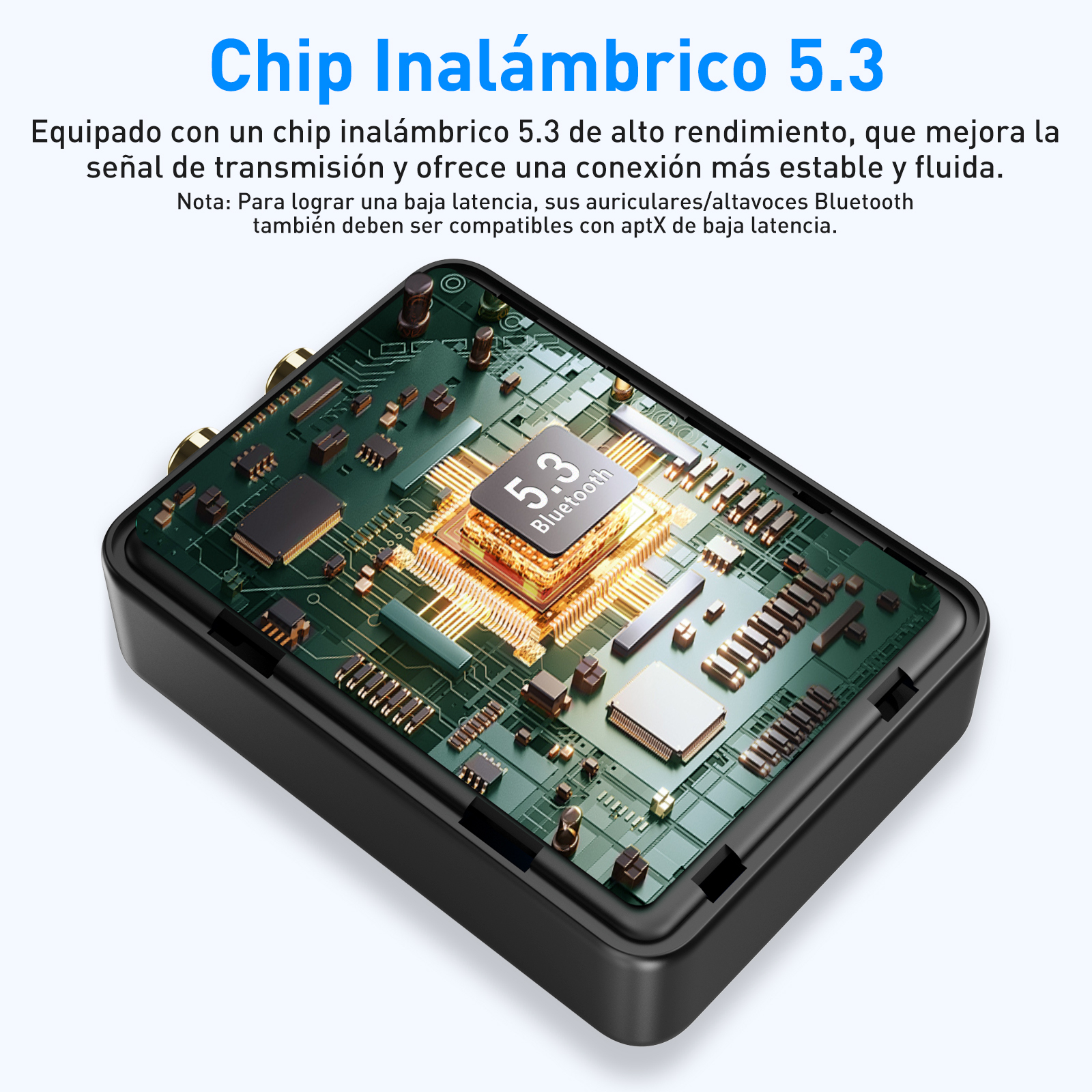 Bluetooth 5.2 Transmitter Receiver RCA to 3.5mm Wireless Audio Adapter to Speakers Transceiver ML302+