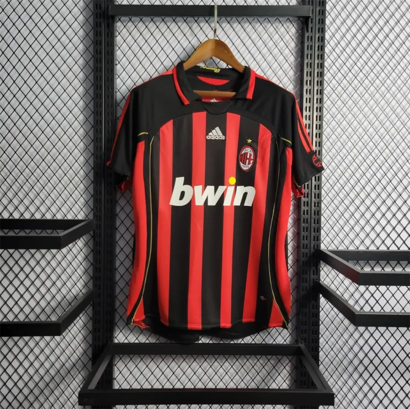 AC Milan Ronaldo #99 Maldini #3 Kakà #22 Retro Jersey Home Replica 2006-07