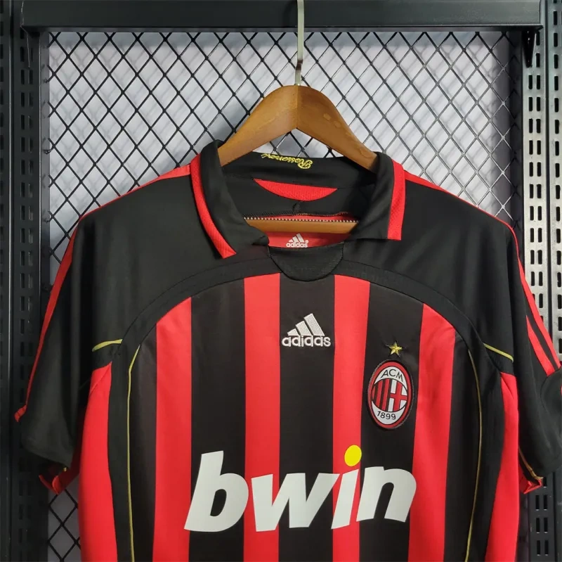 AC Milan Ronaldo #99 Maldini #3 Kakà #22 Retro Jersey Home Replica 2006-07