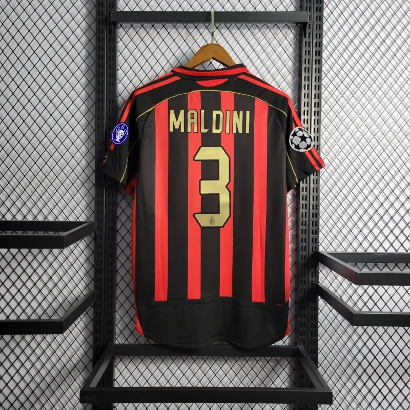 AC Milan Ronaldo #99 Maldini #3 Kakà #22 Retro Jersey Home Replica 2006-07