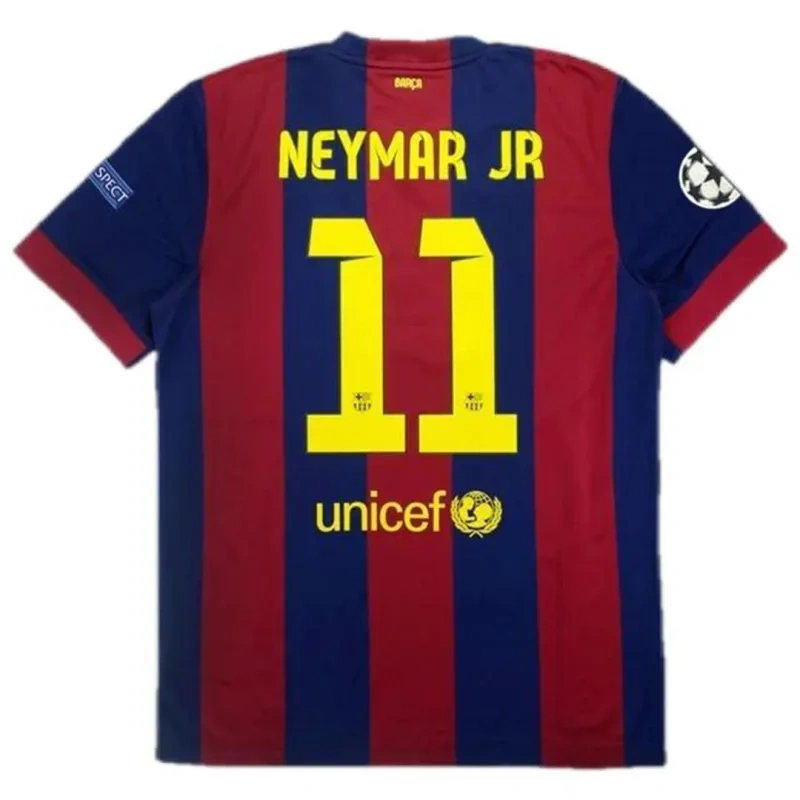 Barcelona Messi #10 Neymar Jr #11 Retro Jersey Home 2014-15