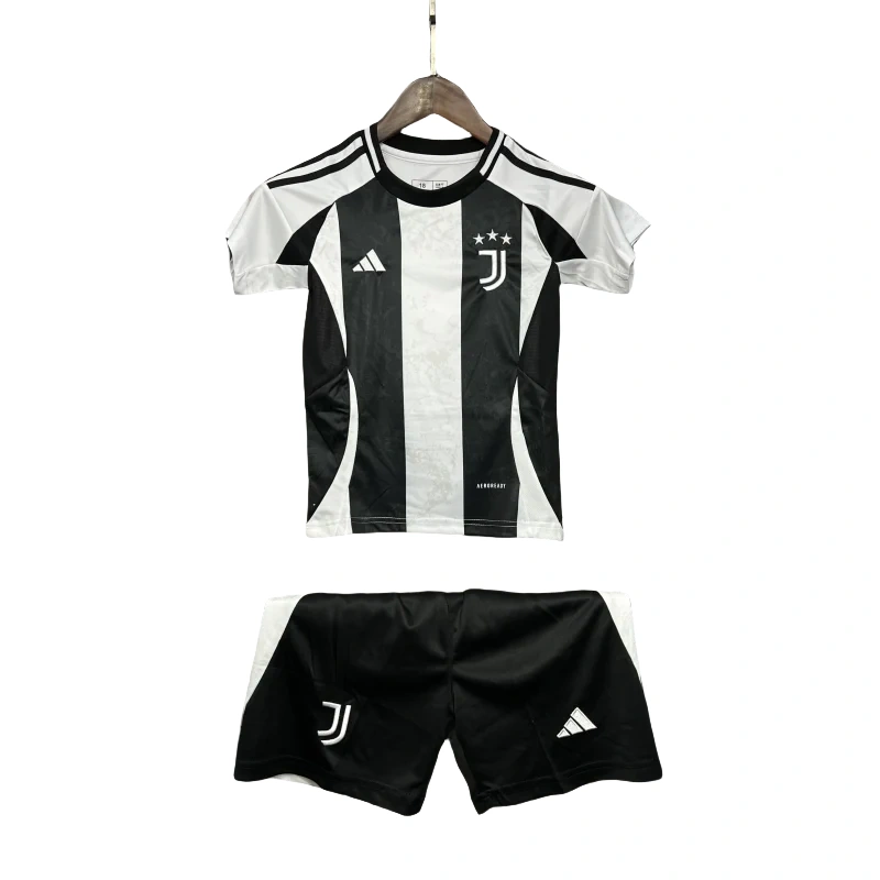 24-25 Juventus Home Soccer Kids Kit Jersey+Shorts