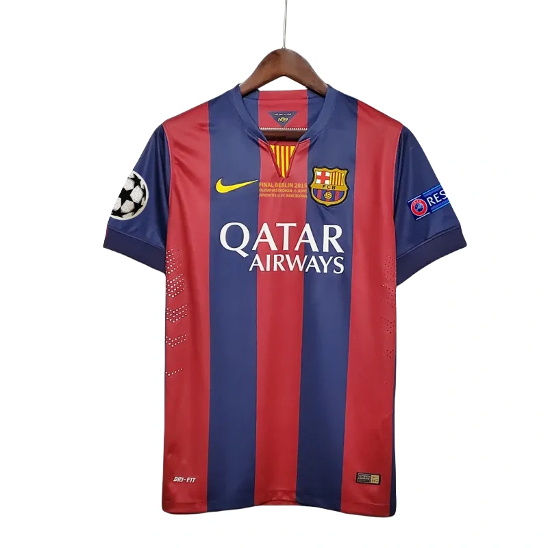 Barcelona Messi #10 Neymar Jr #11 Retro Jersey Home 2014-15