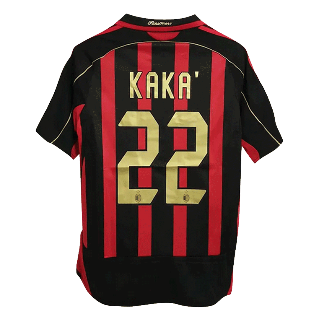 AC Milan Ronaldo #99 Maldini #3 Kakà #22 Retro Jersey Home Replica 2006-07