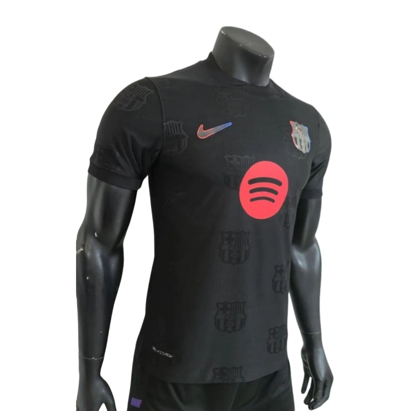 Barcelona Black Soccer Jersey Player Version Shirt 25-26