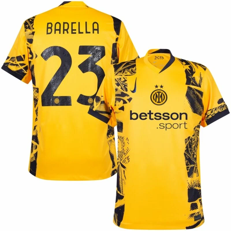 Inter Milan Third  Barella 23 Shirt 2024-2025 Size：S-4XL（Non-Customize ）
