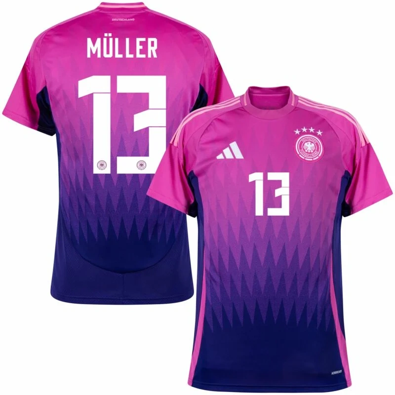 Germany  Away Müller 13 Shirt  2024 Player version Size：S-2XL  Non-Customize