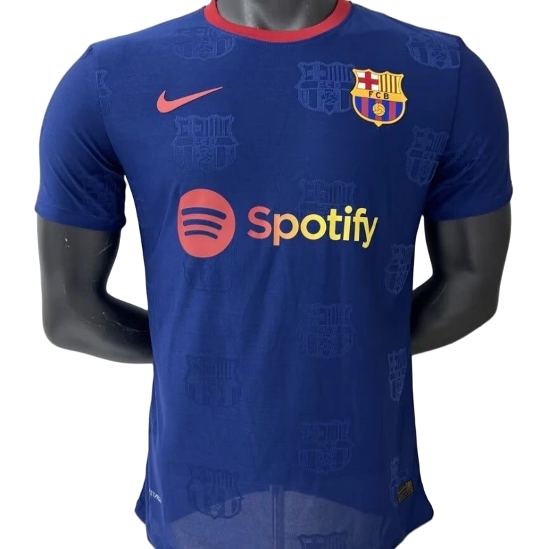 Barcelona T-Shirt Player Version Red White Purple 25-26