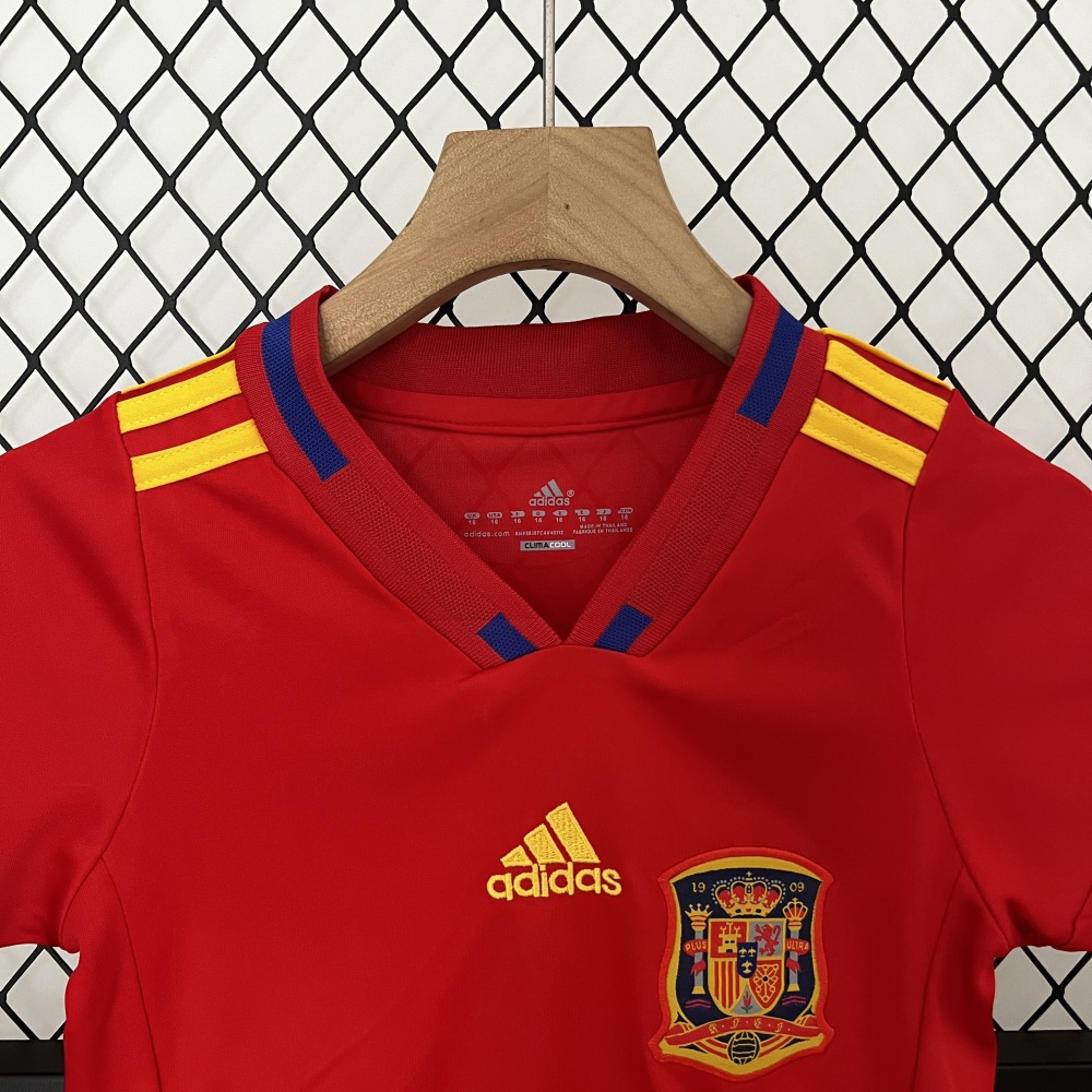 Kids Spain Retro Kits Home World Cup 2010