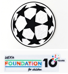 24/26 ucl & uefa foundation 10 years badge