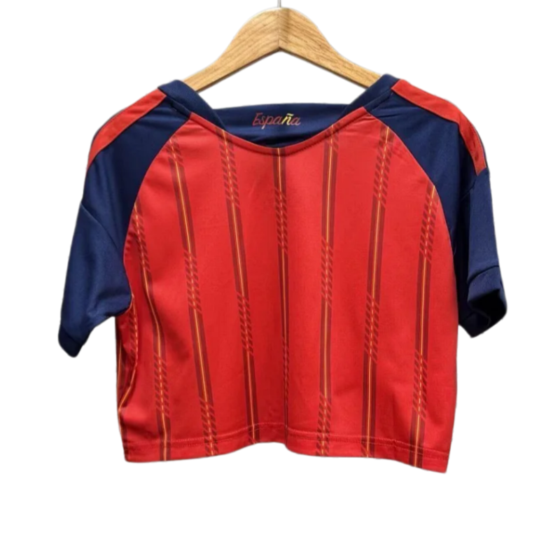 Spain World Cup 2026 Home Women's Crop Top Fan Version